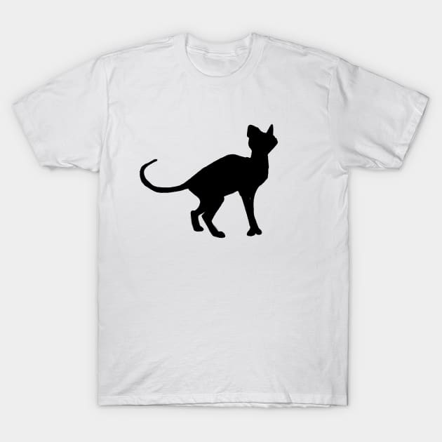 Cat Silhouette T-Shirt by Perryology101